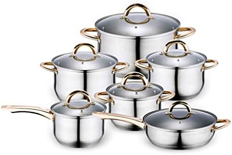 N/A Ferramentas de cozinha conjunto de 12 peças de aço inoxidável conjunto de utensílios de cozinha conjunto de panelas