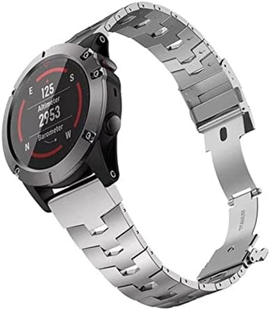 DJDLFA LELO DE TITANIUM QUÁRIO DE TITANIO+BABA DE ATELHO ATENAGILENTE PARA GARmin Fenix ​​7x 7/6 6x Pro 5x Plus Strap Band