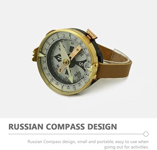 Sosoport Russian Compass ao ar livre de sobrevivência bússola requintada decoração de bússola suprimento de acampamento
