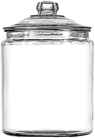 Anchor Hocking 1 Galle Heritage Hill Glass Jar com tampa