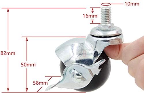 Rodas de lançador de gado do kit de lançador de Haoktsb 2in Móveis de bola Castor Castor Casters Conjunto de 4 rodas