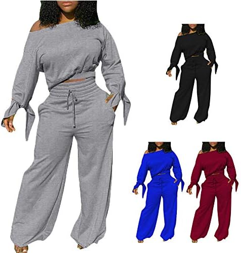 ECHOINE FILHA MODA FILDA 2 peças Trechsuits de manga comprida Moletomarteira larga Defina de calça de perna larga Loungewear