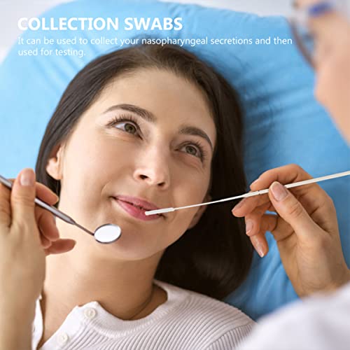 Besportble 60pcs CM Garganta Oral Amostragem branca portátil Faringe Faringe Flocking Flocked Clinic Professional Appleratators Home