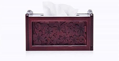 Caixa de tecidos Bolsa de tecido de madeira natural para artesanato de madeira ， caixa de armazenamento de caixa de lenços de papel multifuncional