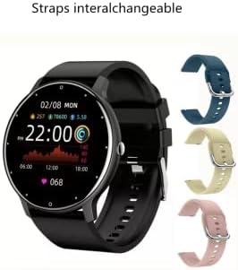 ZL02 2021 New Men Smart Watch Rastreador de atividades em tempo real Monitor de freqüência cardíaca esportes mulheres relógios inteligentes relógios para Android iOS-Black