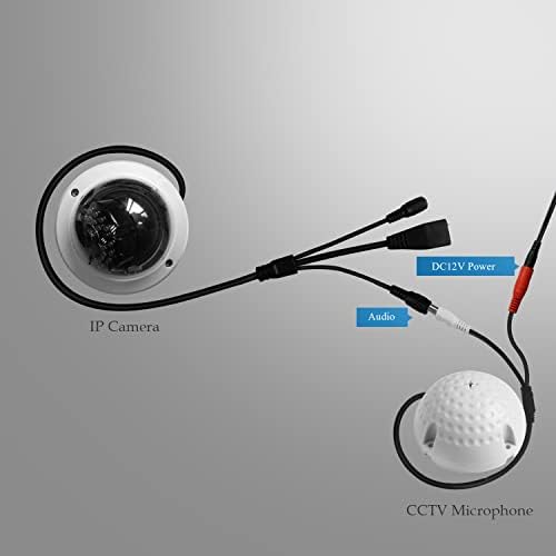 Sizheng CCTV Microfone de alta fidelidade Dispositivo de vigilância de segurança Feminina AV sensível para CCTV/IP/DVR/NVR, aplicável