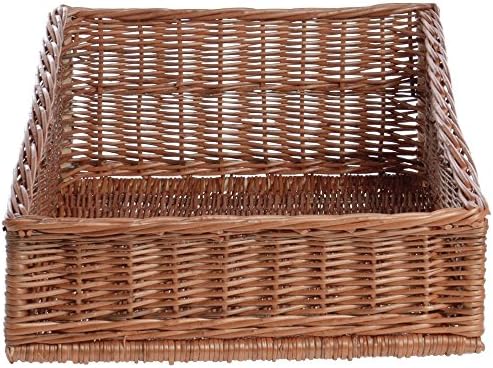 Willow Basket Natural retangular cônico - 16 L x 19 3/4 W x 4 1/2 a 8 h