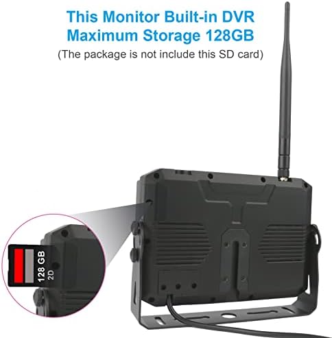 Kit de sistema de monitor de câmera sem fio digital de barramento de caminhão, monitor DVR de 7 polegadas+HD IP69K Importação