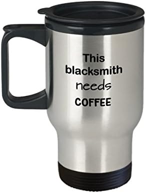 Presente de caneca de Blacksmith Travel, Este ferreiro precisa de café, caneca de café em aço inoxidável personalizada,