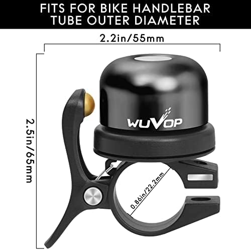 WUVOP BIKE BELL, Airtag Bike Mount escondido em campainha, sino de bicicleta por um guidão de bicicleta de diâmetro de