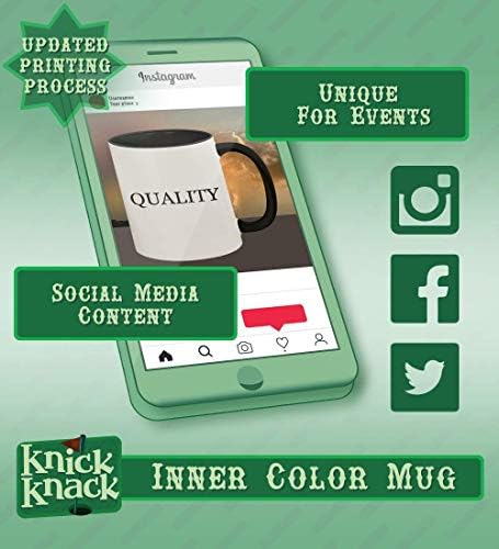 Presentes de Knick Knack Subaction - 11oz Hashtag Ceramic Colored Handle and Inside Coffee Cup Cup, preto