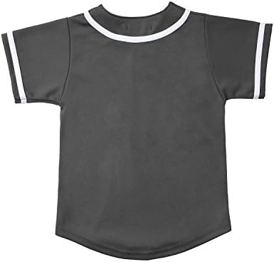 Hat and Beyond Kids Baseball Jersey Button Down T Shirts Hipster Plain Hip Hop Uniformes