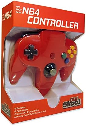 O antigo controlador de Wired Classic da Skool Compatível com Nintendo 64 N64 System - Red