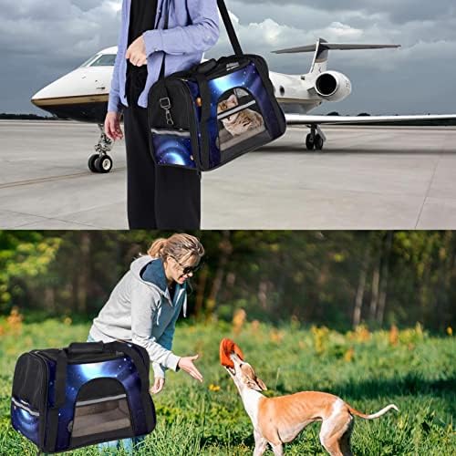 Carrier de animais Galaxy Space Space Soff-sideal Travel Travels para Corgi, Cats, Dogs Puppy Comfort portátil Pet Saco de estimação