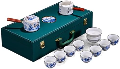 Conjunto de chá ZLXDP Conjunto de porcelana branca Kung Fu Conjunto de chá lateral Handel