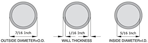 Tubulação de silicone, 5/16 id x 7/16 OD - 10 pés