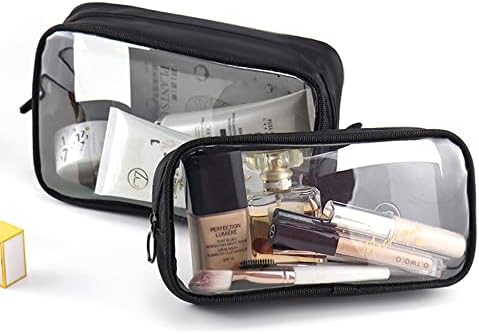 Casa de lápis transparente papelaria bolsa cosmestic saco de maquiagem grande caixa de armazenamento de armazenamento limpo exame
