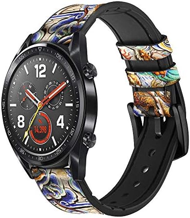 CA0378 Tradicional Chinese Dragon Art Leather Smart Watch Band Strap for Wristwatch Smartwatch Smart Watch Tamanho