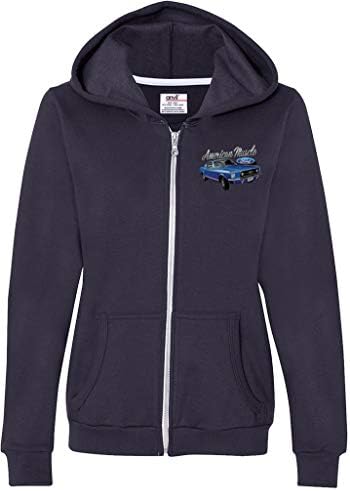 Compre camisas legais Ford 1967 Mustang Ladies Full Zip Hoodie