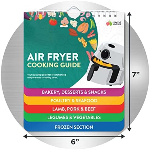 Air Fryer Cheat Sheet Magnets Guia de cozimento Livreto - folha de chapas magnéticas de fryer Air Folha de chapas de cozinha gráfico - Livros de receitas Acessórios instantâneos de fritadeiras de ar para o forno