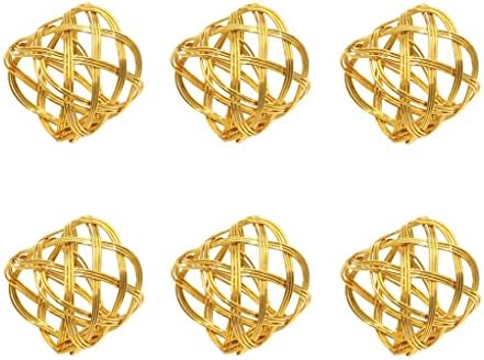 Lepsjgc Gold Napkin Rings Metal Twist Serviette Anel de guardana