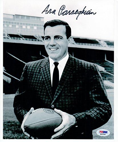 Ara Parseghian Notre Dame Coach assinou 8x10 foto psa/dna automático