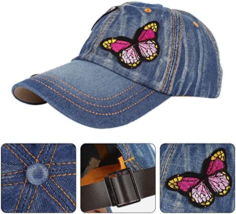 Labanca Girls Girls Butterfly Rhinestones Caps Capacitados Moda Bling Rhinestone Sun Craved Sun Hat Ajustável Hip Hop Hat