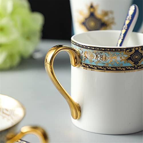 WJCCY European Style Coffee Cup e Canecte de três peças Caixa de presente British Tarde Tea com lembrança