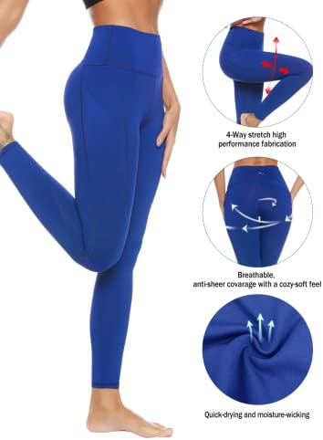 Calças de ioga Auu para mulheres trepando de alta cintura leggings com bolsos Casual Running Stretch Long Pants