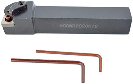 1PCS MCGNR 2020K12 90 graus Aço de liga de aço CNC CNC Torno Excircle Turnion Tool Titular Barra para CNMG1204, largura do suporte 20 mm, comprimento total 125 mm, 2020 mcgnr titular da ferramenta