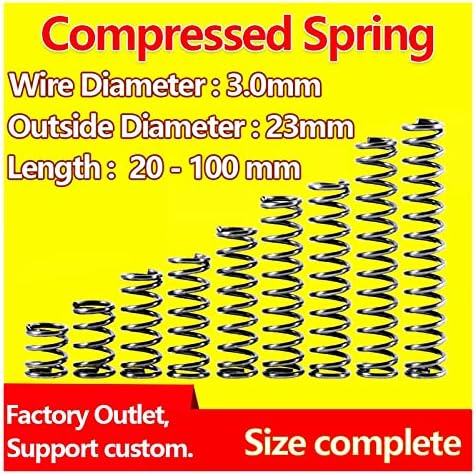 Hardware Pressão da primavera Compressão da mola Pressão Fio da mola Diâmetro de 3,0 mm, diâmetro externo 23mm Retorno Spring