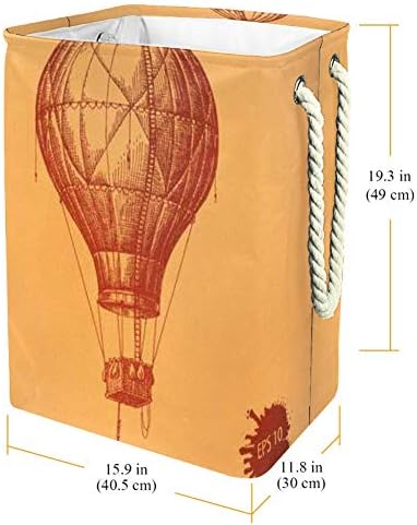 Cestas de pano de DjRow para armazenamento de aeronautas vintage cesta de armazenamento dobrável com alças Hampers