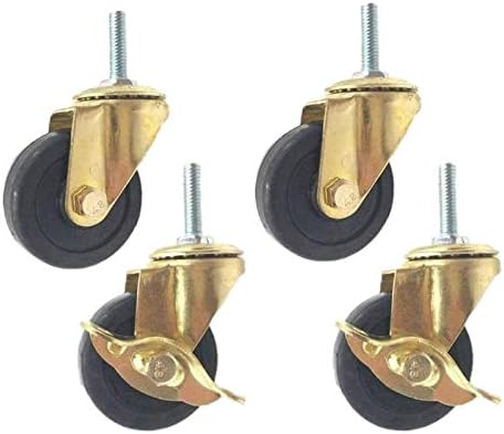 4 rodas de mamona para serviço pesado 50mm de borracha de borracha PU de 50 mm Caster de mobília