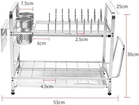 Jahh prato rack - rack de secagem de pratos, prato de prato com suporte de utensílio, suporte de xícara e escorrinho para o balcão da cozinha