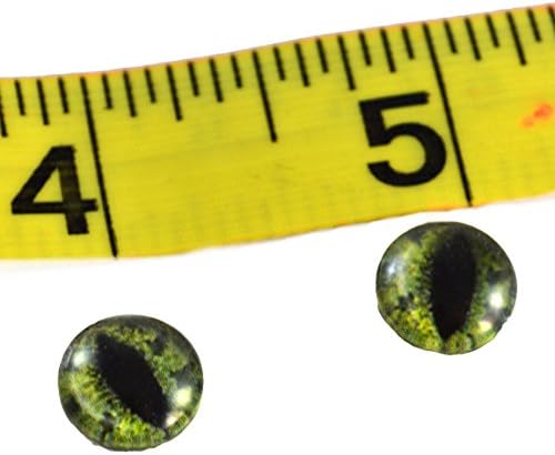10mm de jacaré de vidro olhos verdes Irrises para esculturas de taxíeder de argila de polímero de arte ou conjunto de jóias