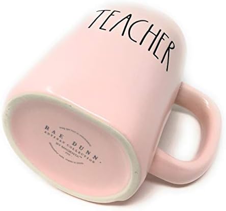 Rae Dunn por Magenta Professor Passel Pink Ceramic LL Caneca de chá de café 2020 Edição limitada