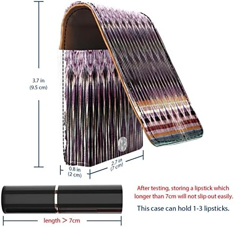 Caso de batom oryuekan com espelho bolsa de maquiagem portátil fofa, bolsa cosmética, padrão étnico de onda étnica boêmia vintage