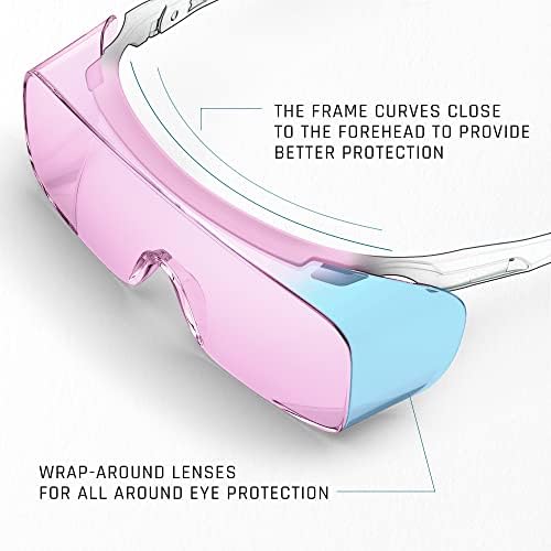 Óculos de segurança do inimigo de troca para enfermeira, óculos de segurança anti nevoeiro sobre óculos com lentes HD,