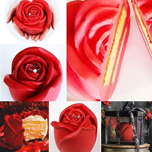 Gridspace grande 3D Rose Silicone Chocolate Mold - Rose Vella Silicone Mold - Rose Soap Mold - Rose Mold para fazer bolo