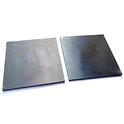 Placa de aço suave e soldada soldável 2pcs folha de placa de aço quadrado