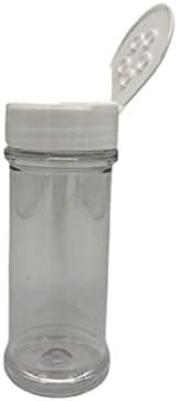 12 Pacote - Recipientes de garrafas de frascos de especiarias plásticas - 5,5 oz com tampa branca - especiarias, ervas