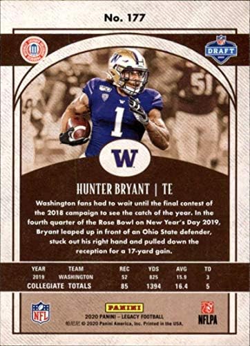 2020 Panini Legacy 177 Hunter Bryant Rookie Washington Huskies NFL Football Trading Card