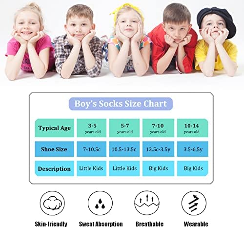 Tsmollyu garoto meias 12 pares meio almofadado meias de baixo corte de corte tornozelo meias de algodão atlético para crianças