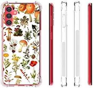 QWERTYUI Compatível com o caso Samsung Galaxy A13 5G, Floresta de Cogumelos Botânicos Vintánicos Design Gráfico de Chaoms para Samsung Case Girls Mulheres, TPU Soft Stylish Case for Samsung