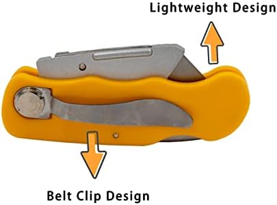 Twomem Lightweight dobring utilidade Faca rápida Corte de caixas de lâmina para caixas, papelão e caixas Mecanismo de trava