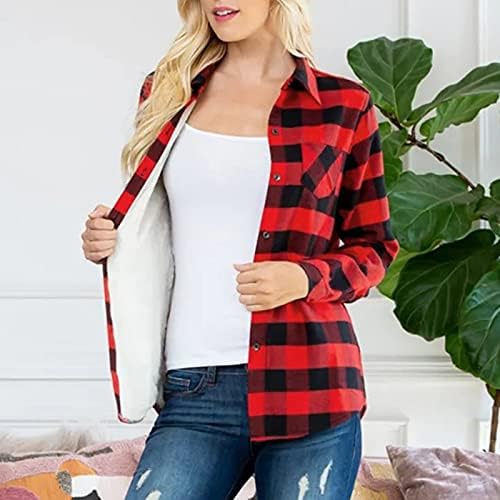 Casaco de inverno feminino, casacos de manga larga para mulheres belas escolares primavera com botões Jacket Fit Gingham