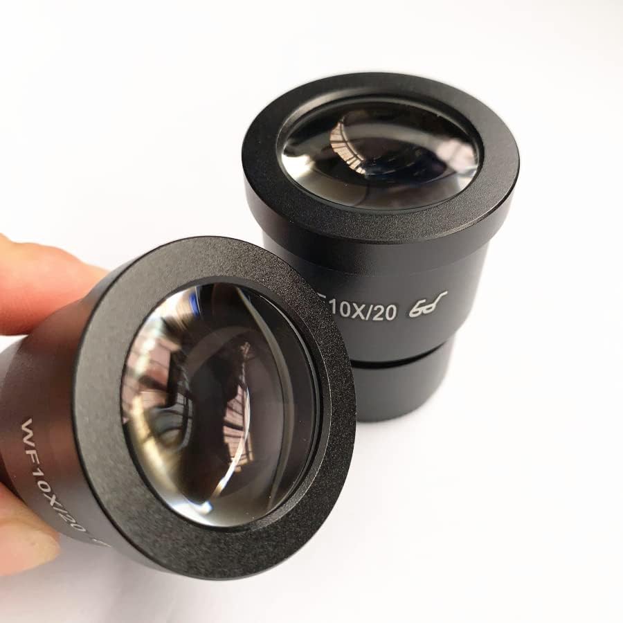 Yinggexu Microscópio 2 PCs de campo largo ocular wf10x 20mm Microscópio amplo angular angular interface de montagem de 30 mm Compatível