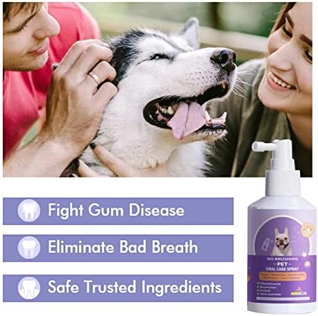 Pet Spray oral de dentes limpos, spray de limpeza de dentes para cães e gatos, spray de gato, limpador de cuidados com reflexo de