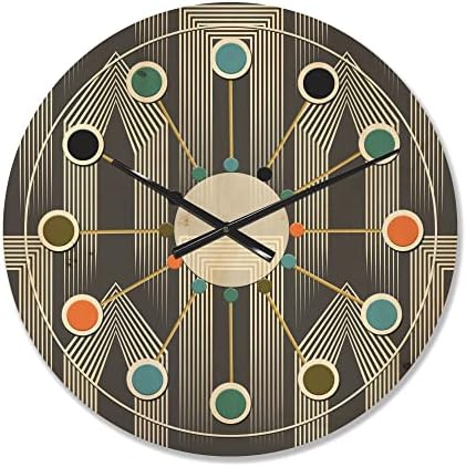 Designq 'Mimimal monocromático design III' meados do século Modern Wall Wall Clock Grande decorativo decorativo de meados do século Modern Wall Clock de grandes dimensões Relógios de madeira para decoração da sala de estar