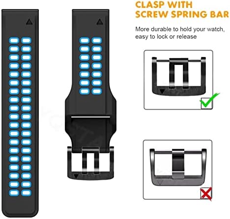 WSCEBCK Smart Watch Band tiras para Garmin Fenix ​​7x, Fenix ​​6x, 3HR, Fenix ​​5x, Descent Mk2, Enduro, Bracelete Delta